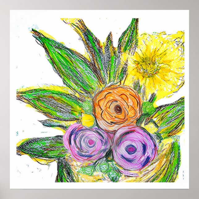 Poster Gerbera marguerite (Devant)