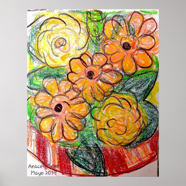 Poster Gerberas (Devant)