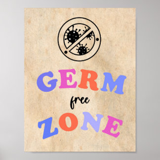 poster Germ Free zone