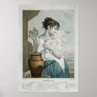 Poster Germinal, septième mois du calendrier républicain