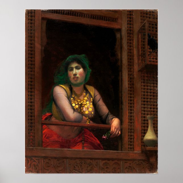 Poster Gérôme - Femme À Balcon (Devant)