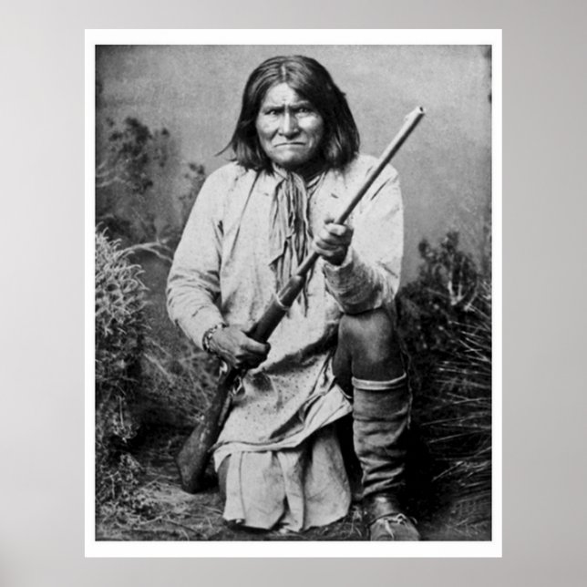 Poster Geronimo avec fusil 1886 (Devant)