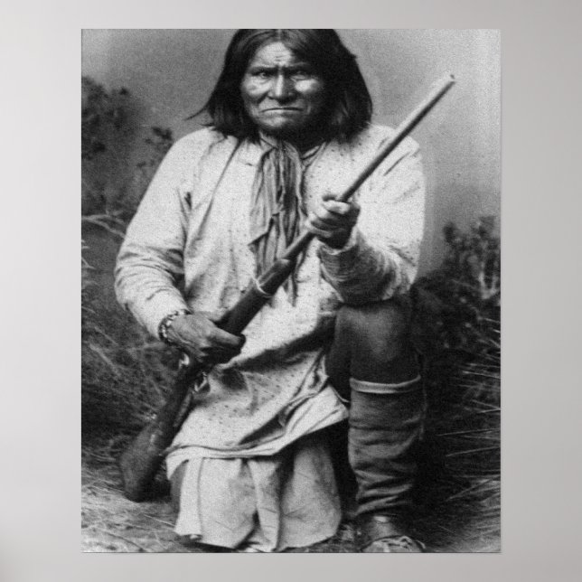 Poster "Geronimo avec un pistolet à l'avant-garde" (Devant)
