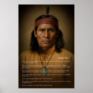 Poster Geronimo — Guerrier Apache, Esprit Inrompu
