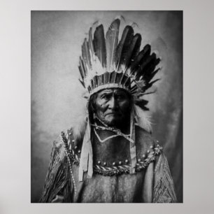 Poster Geronimo in Head Dress