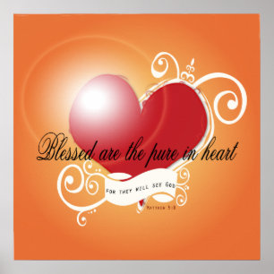 Poster - Gesegnet sind die reinen in Herz Matthew 
