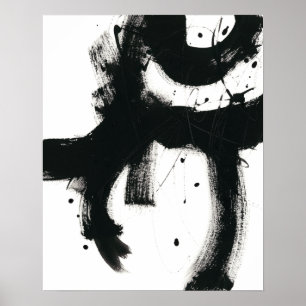 Poster Gesture en Onyx - Trucs de peinture noir
