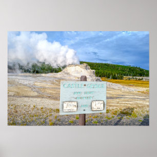 Poster Geyser Castle, parc national de Yellowstone, Wyomi