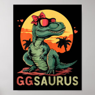 Poster Ggsaurus Dino Dinosaur Gg-saurus T-rex Funny Trex