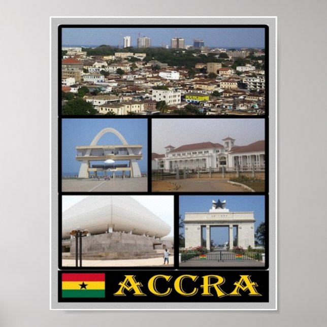 Poster Ghana - Accra - Mosaic - (Devant)
