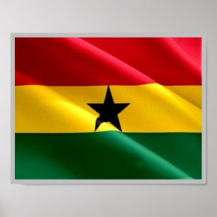 Poster Ghana - Drapeau ghanéen -