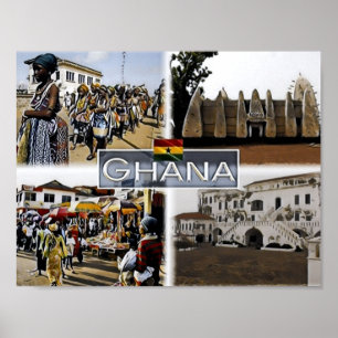Poster Ghana - Mosaic -