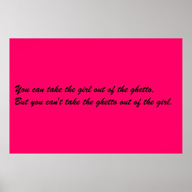 Poster Ghetto Girl (Devant)