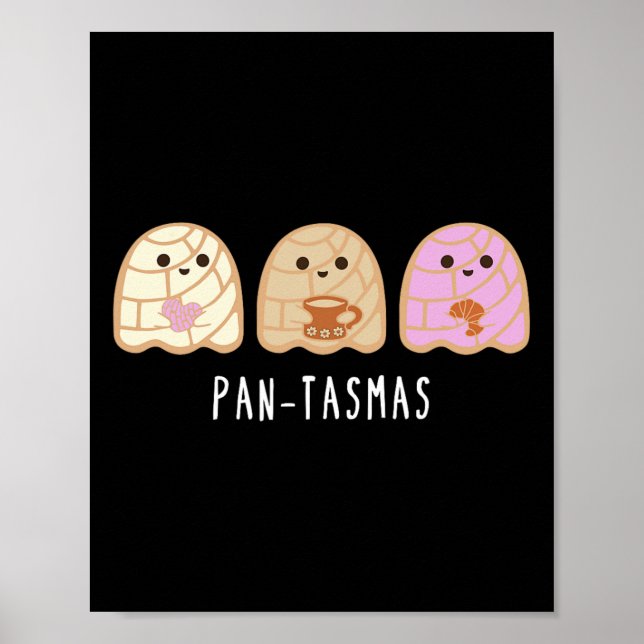 Poster Ghost Funny Éffrayant Conchas Mexicain Ghost (Devant)