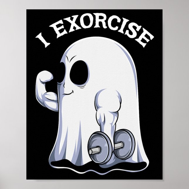 Poster Ghost I Exorcize Fun Gym Exercice entraînement Éff (Devant)