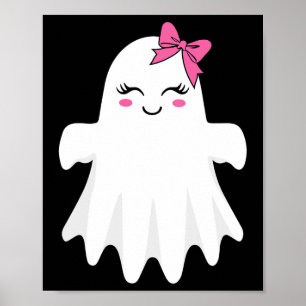 Poster Ghost mignon Avec Bow Boo Costume Halloween Pour F
