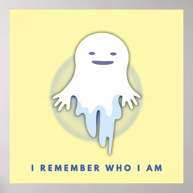 Poster Ghost mignon - Je Me Souviens Qui Je Suis Cadeau (Devant)