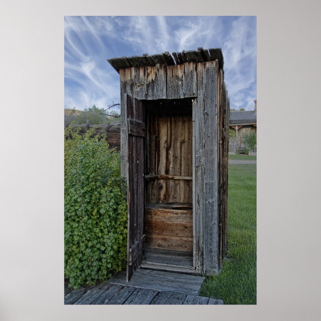 Poster Ghost Town Outhouse - Montana (Devant)