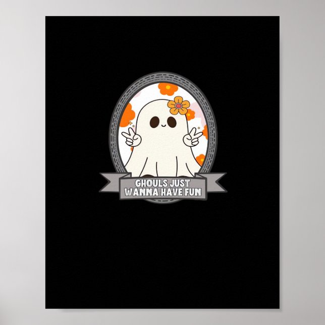 Poster Ghouls veut juste s'amuser Sloth Halloween (Devant)