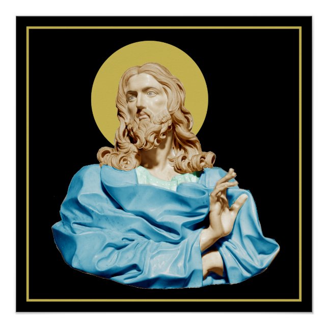 Poster Gian Lorenzo Bernini Bust of Christ 1679 (Devant)