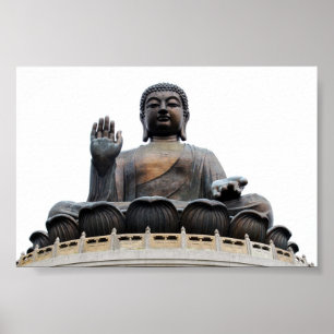 Poster Giant Hong Kong sitting Buddha