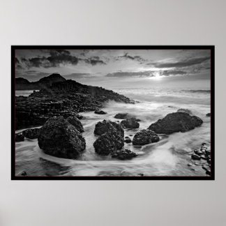 Poster Giants Causeway B&W