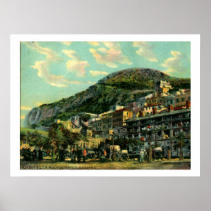 Poster Gibraltar, Casemates Carré, Vintage