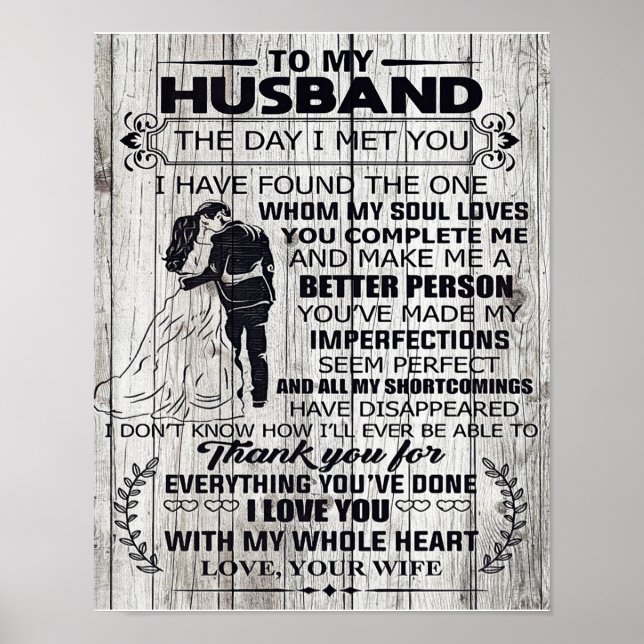 Poster Gift For Husband | To My Husband Best Gift (Devant)