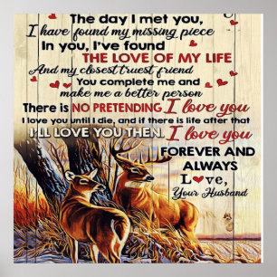 Poster Gift To Family   To My Husband Letter Design  