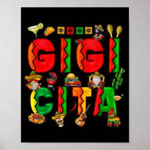 Poster Gigi cite le cinq mai fête familiale mexicaine