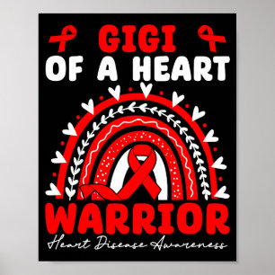 Poster Gigi d'un guerrier du cœur Maladie cardiaque Boho 