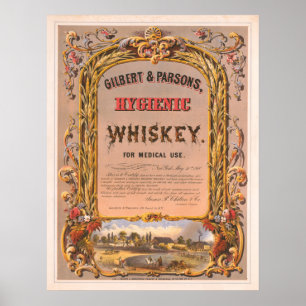 Poster Gilbert & Parsons, Hygienic Whiskey Vintage Ad