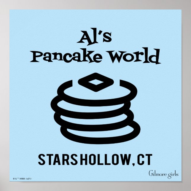 Poster Gilmore Girls | Logo d'Al's Pancake World (Devant)