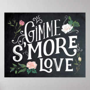 Poster Gimme smore amour mariage signe BBQ