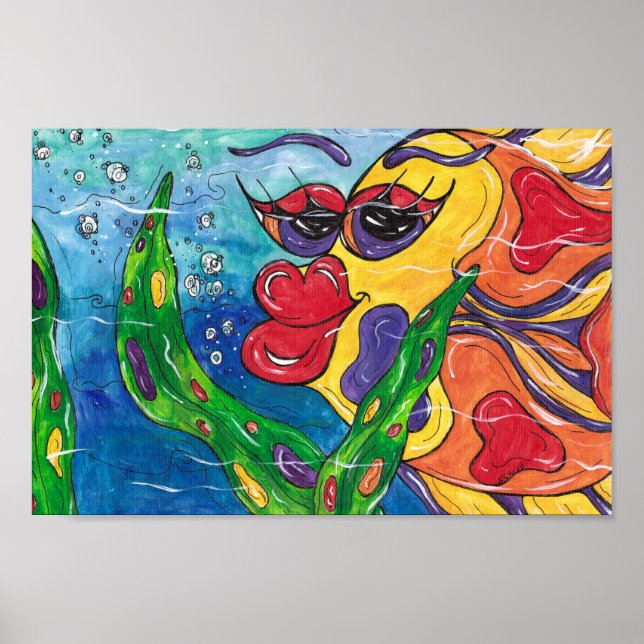 Poster Gina the Goldfish Print (Devant)