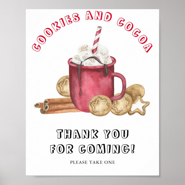 Poster Gingembre COOKIES AVEC CACAO - Merci pour venir (Devant)