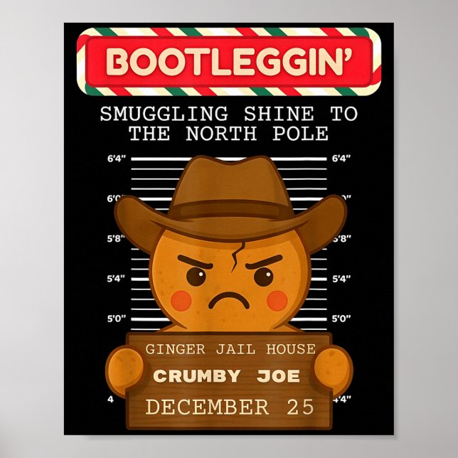 Poster Ginger Jailhouse Christmas Humor Gingerbread Coupl (Devant)