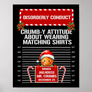 Poster Gingerbread détenu conduite désordonnée Noël Ma