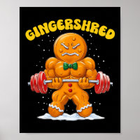 Gingersher Funny Gingerbread Homme Gym Bodybuildin