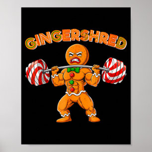 Poster Gingershred Drôle Bonhomme en pain d'épices Gymnas