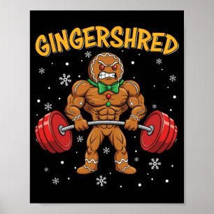 Poster Gingershred Drôle Bonhomme en pain d'épices Gymnas