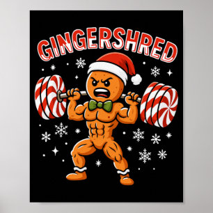 Poster Gingershred Drôle Bonhomme en pain d'épices Gymnas