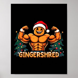 Poster Gingershred Drôle Bonhomme en pain d'épices Gymnas
