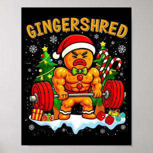 Poster Gingershred Drôle Bonhomme en pain d'épices Gymnas