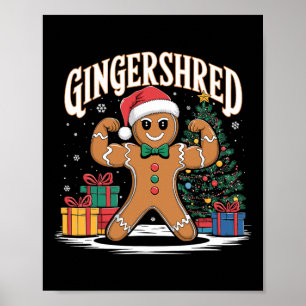 Poster Gingershred Funny Gingerbread Bodybuilding Christa