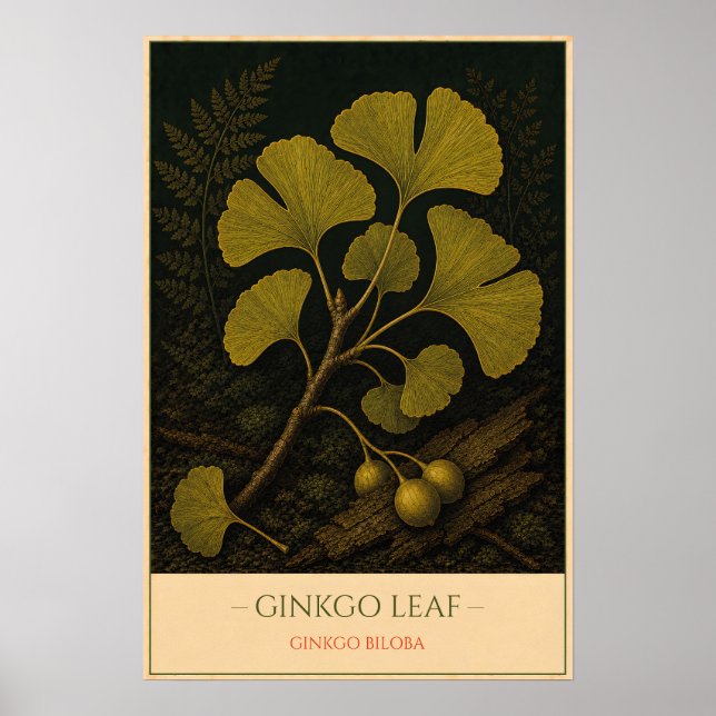 Poster Ginkgo Leaf (Devant)