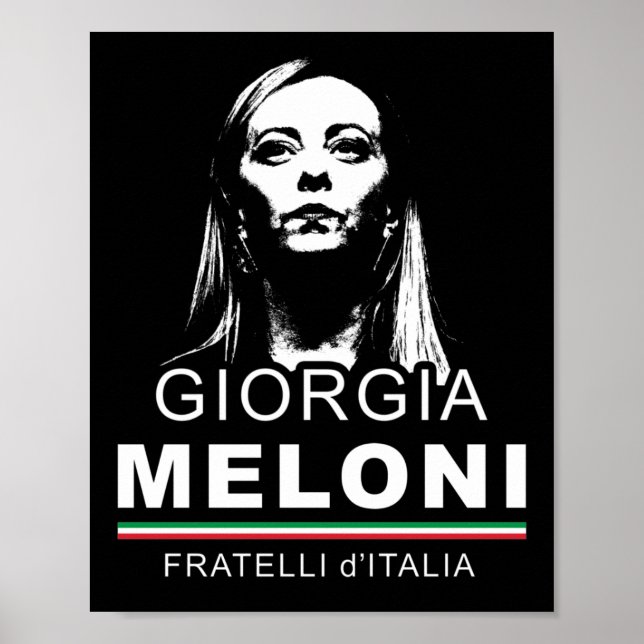 Poster Giorgia Meloni Fratelli d'Italia Italie Hommes Fem (Devant)