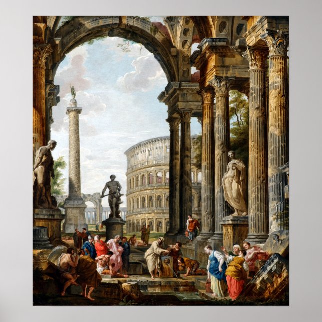Poster Giovanni Paolo Panini Le Philosophe Diogène (Devant)