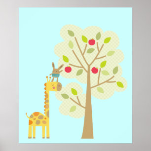 Poster Girafe et Lapin