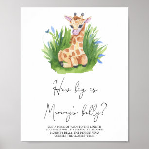 Poster Girafe - Quel gros ventre maman a